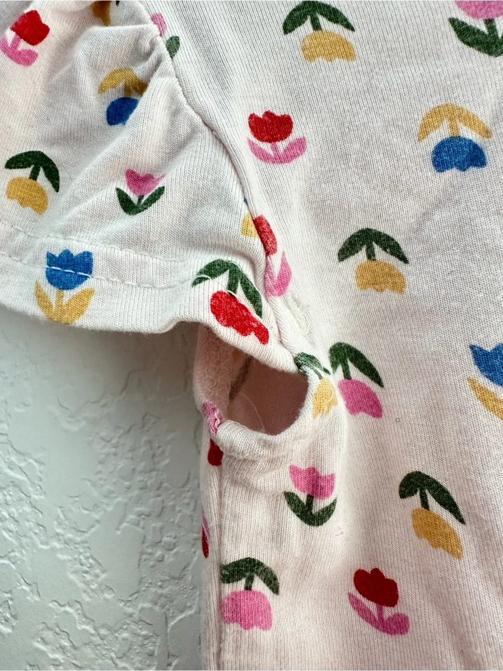 Milkberry Bamboo Bodysuit Tulip Floral Ruffle Pink Viscose Short Sleeve 6-9M